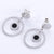 Elegant Circle Geometric U-Shape Stainless Steel Electroplating Stud Earrings