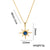 Moderate Luxury Round Geometric Titanium Steel 18K Gold Plated Necklaces