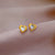 Korean Cosmos Geometric Titanium Steel Electroplating Earrings