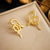 Fashion Snake Animal Chinese Zodiac Stainless Steel Electroplating Stud Earrings