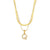 Fashion Letter Number Text Stainless Steel 18K Gold Plated Necklaces