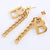 Fashion Letter Stainless Steel Electroplating Stud Earrings