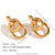 Fashion Circle Geometric Stainless Steel 18K Gold Plated Earrings