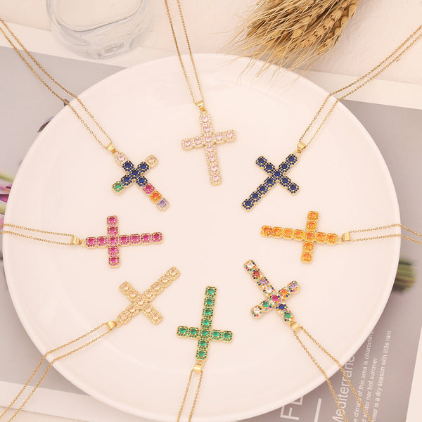 Women Cross Copper Electroplating Pendants