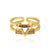 Luxurious Women Droplet Geometric Zircon Zircon Inlay Rings