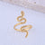 Expressive Snake Animal Chinese Zodiac Titanium Steel Electroplating Rings