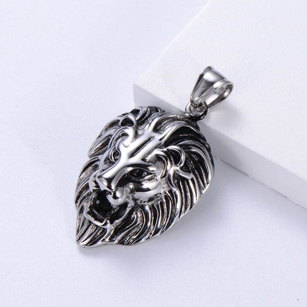 Men Punk Metal Retro Vintage Chinese Zodiac Animal Stainless Steel Polishing Pendants