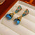 Retro Vintage Droplet Droplet Metal Oil Dripping Earrings