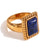 Vintage Fashion Retro Quadrilateral Circle Geometric Stainless Steel 18K Gold Plated Rings