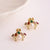 Moderate Luxury Women Chinese Zodiac Animal Copper Diamond Inlay Earrings