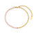 Women Fashion Quadrilateral Round Stripe Geometric Stainless Steel 18K Gold Plated Bracelets