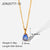 IG Style Geometric Stainless Steel 18K Gold Plated Necklaces