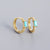 925 Sterling Silver Women Korean Geometric Geometric Silver Diamond Inlay Stud Earrings