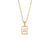 Fashion Quadrilateral Zodiac Sign Stainless Steel 18K Gold Plated Necklaces