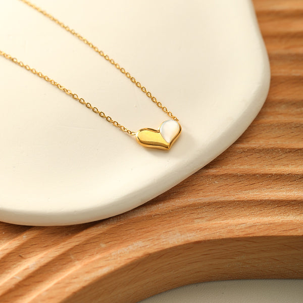 IG Style Heart Geometric Stainless Steel Electroplating Necklaces