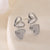 Heart Geometric Copper Electroplating Stud Earrings