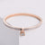 Women Korean Metal Diamond U-Shape Titanium Steel Electroplating Bangles