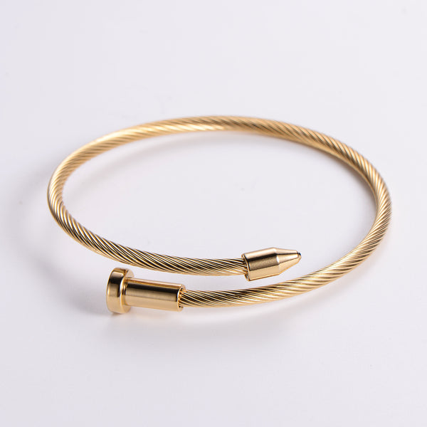 Studded Stainless Steel Electroplating Bangles