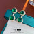 Retro Vintage Flower Flower Metal Diamond Inlay Earrings