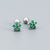 925 Sterling Silver Moderate Luxury Flower Silver Diamond Inlay Stud Earrings