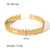 IG Style Mesh Pleated Chain Irregular Twisted Tassel Stainless Steel Electroplating Bangles