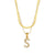 Fashion Stripe Number Text Letter Stainless Steel 18K Gold Plated Necklaces