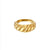 Women IG Style Geometric Stainless Steel 18K Gold Plated Rings