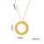 Minimalist Round Geometric Titanium Steel 18K Gold Plated Necklaces