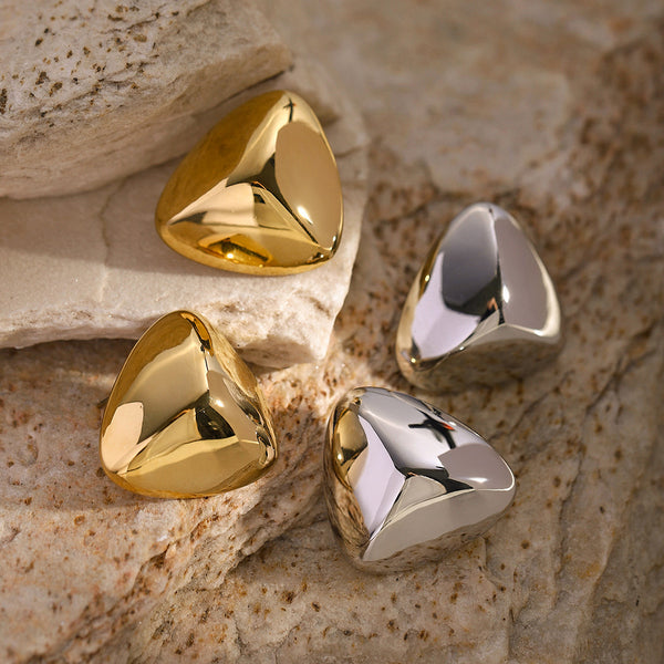 IG Style Cosmos Geometric Stainless Steel 18K Gold Plated Earrings