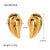 IG Style Droplet Stainless Steel 18K Gold Plated Earrings