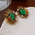 Baroque Crown Crown Alloy Electroplating Earrings