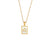 Fashion Quadrilateral Zodiac Sign Stainless Steel 18K Gold Plated Necklaces