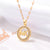 Letter Text Number Titanium Steel 18K Gold Plated Necklaces