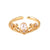 Moderate Luxury Women Crown Heart Mermaid Tail Geometric Copper Diamond Inlay Rings