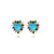 Heart Heart Copper Diamond Inlay Earrings