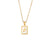 Fashion Quadrilateral Zodiac Sign Stainless Steel 18K Gold Plated Necklaces