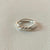 925 Sterling Silver Women Japanese / Korean Circle Stripe Round Heart Silver Silver Plating Rings