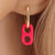 Women Cartoon Metal Candy Pig Nose Copper Drop Earrings