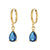 Fashion Ellipse Droplet Stainless Steel 18K Gold Plated Earrings