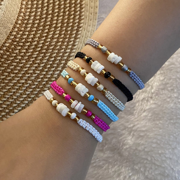 Women Bead Knitting Bracelets