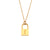 Fashion Letter Number Text Stainless Steel 18K Gold Plated Necklaces