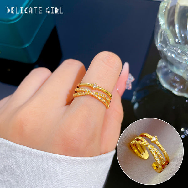 Women Star Crown Brass Rings