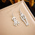 Fashion Asymmetrical Stainless Steel Electroplating Earrings