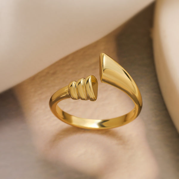 Women Irregular Geometric Copper Electroplating Rings