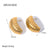 IG Style Textured Geometric Stainless Steel 18K Gold Plated Earrings