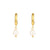 Fashion Pearl Geometric Stainless Steel 18K Gold Plated Earrings