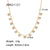 IG Style Stripe Geometric Stainless Steel 18K Gold Plated Necklaces