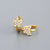 925 Sterling Silver Cute Butterfly Chinese Zodiac Animal Silver Diamond Inlay Stud Earrings