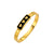 Ellipse Stainless Steel 18K Gold Plated Bangles