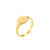 Women Fashion Circle Geometric Stainless Steel 18K Gold Plated Rings